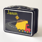 Dump Truck past metalen doos aan (Voorkant)