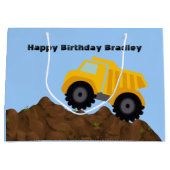 Dump Truck Personalized Birthday Groot Cadeauzakje (Voorkant)