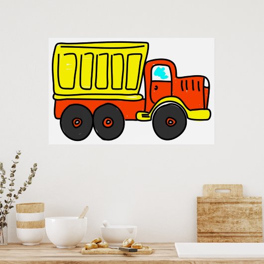 Dump Truck Poster (Keuken)