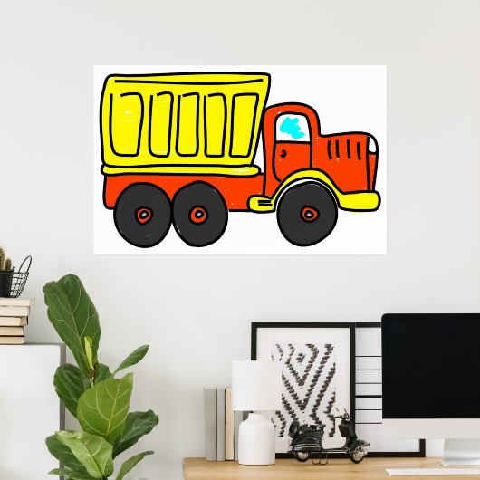 Dump Truck Poster (Thuiskantoor)