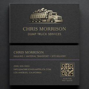 Dump Truck Service QR Code Professioneel Visitekaartje