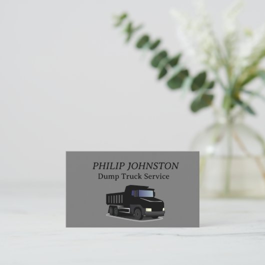 Dump Truck Service Visitekaartje (Staand voorkant)
