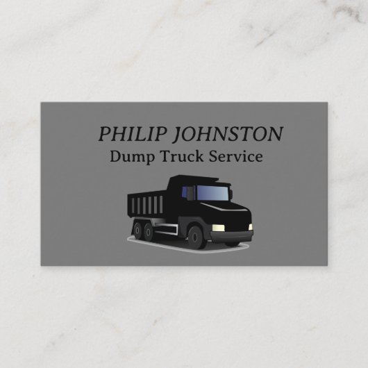 Dump Truck Service Visitekaartje (Voorkant)