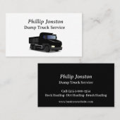 Dump Truck Service Visitekaartje (Voorkant / Achterkant)