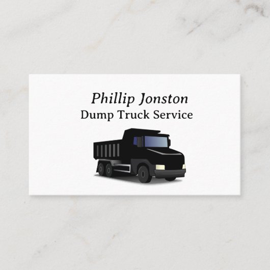 Dump Truck Service Visitekaartje (Voorkant)