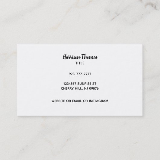 Dump Truck Slogans Visitekaartjes (Achterkant)