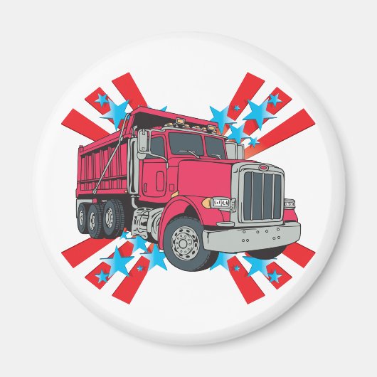 Dump Truck Stars Magneet (Voorkant)