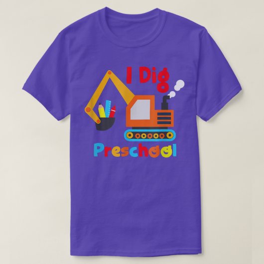 Dump Truck Terug naar school voor kinderen in kleu T-shirt (Design voorkant)