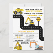 Dump Truck Twin Boy Bouwjaar Verjaardag Kaart (Voorkant)