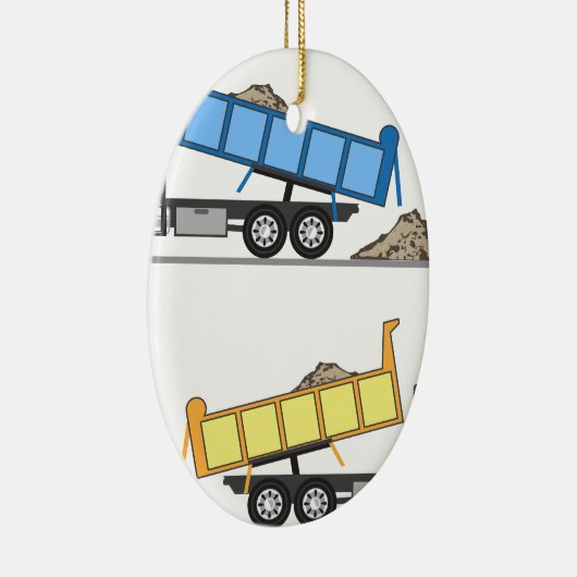 Dump Truck-vector Keramisch Ornament (Rechts)