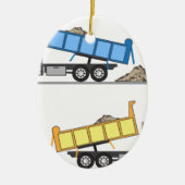 Dump Truck-vector Keramisch Ornament (Voorkant)