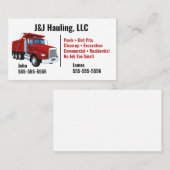 Dump Truck Visitekaartje (Voorkant / Achterkant)