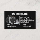 Dump Truck Visitekaartje (Voorkant)