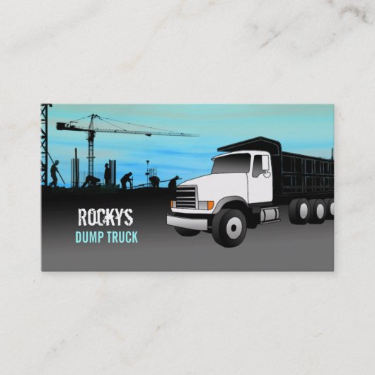 Dump Truck Visitekaartjes (Voorkant)