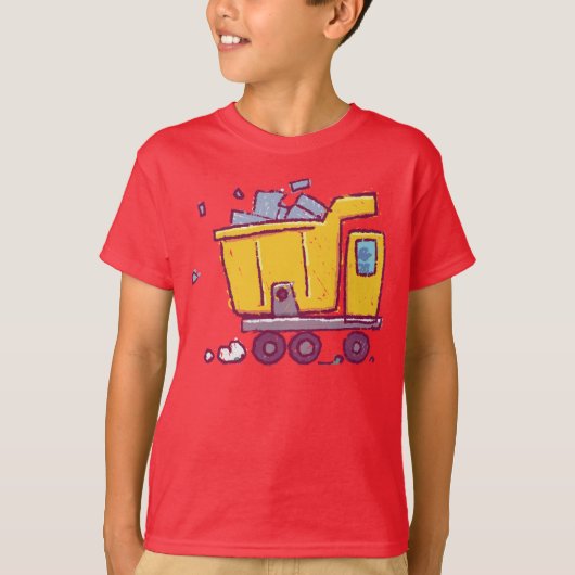 Dump Truck Voertuigtekening – Geïnspireerd door Ki T-shirt (Voorkant)