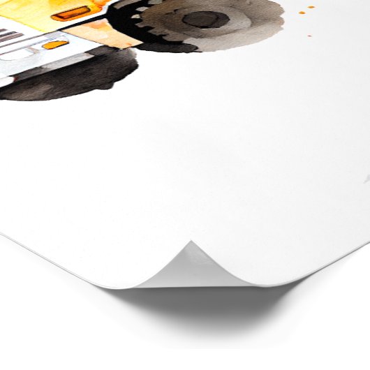 Dump Truck Wall Art Poster (Hoek)