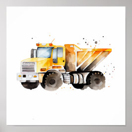 Dump Truck Wall Art Poster