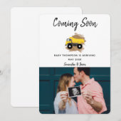 Dump Truck Waterverf Mud Baby Boy Geslacht Kaart (Voorkant / Achterkant)