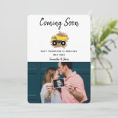 Dump Truck Waterverf Mud Baby Boy Geslacht Kaart (Staand voorkant)