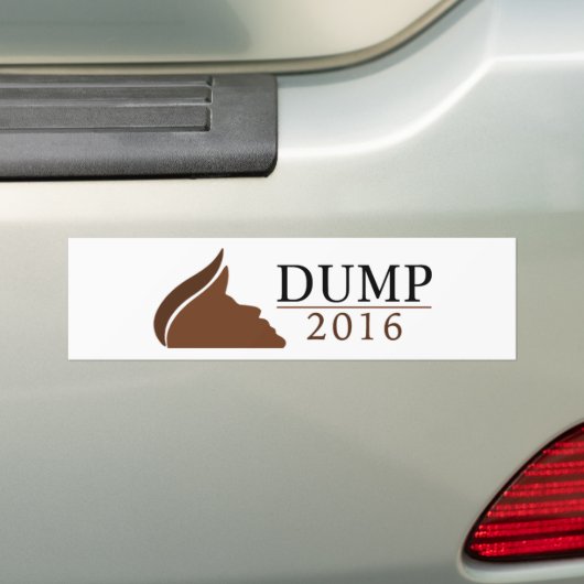 Dump Trump 2016 (pomp) | 2016) Bumpersticker (Op auto)