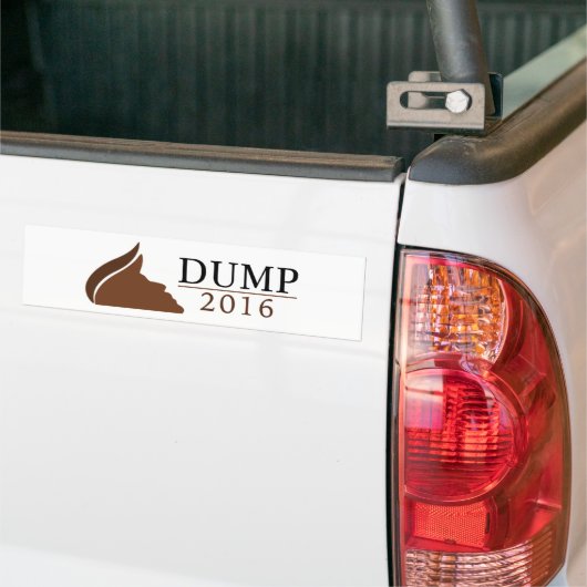 Dump Trump 2016 (pomp) | 2016) Bumpersticker (Op Truck)