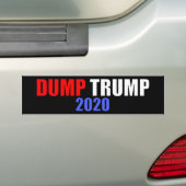 Dump Trump 2020 Anti-Trump Bumpersticker (Op auto)
