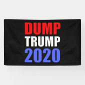 Dump Trump 2020 Anti-Trump Spandoek (Horizontaal)