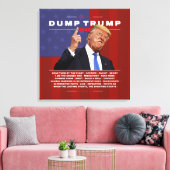 Dump Trump 2020 illustratie Canvas Afdruk (Insitu (Woonkamer))