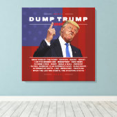 Dump Trump 2020 illustratie Canvas Afdruk (Insitu (Houten vloer))