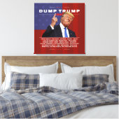 Dump Trump 2020 illustratie Canvas Afdruk (Insitu (Slaapkamer))