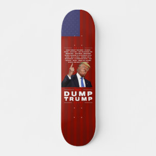 Dump Trump 2020-illustratie Skateboard