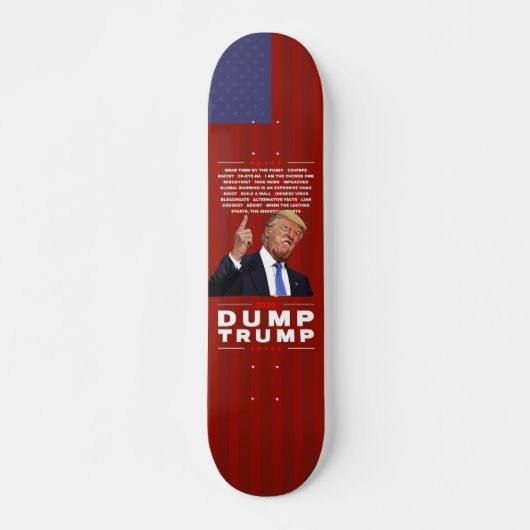 Dump Trump 2020-illustratie Skateboard (Voorkant)