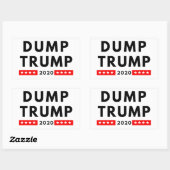 Dump Trump 2020 rechthoek stickers (Vel)