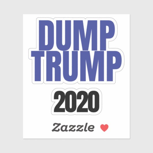 Dump Trump 2020 Sticker 7 (Vel)