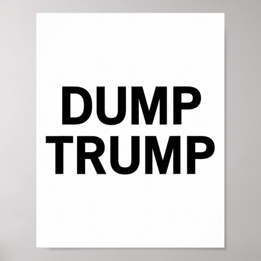 Dump Trump _2  Poster (Voorkant)