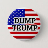 DUMP TRUMP American Flag Button (Voorkant)