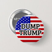 DUMP TRUMP American Flag Button (Voorkant /achterkant)