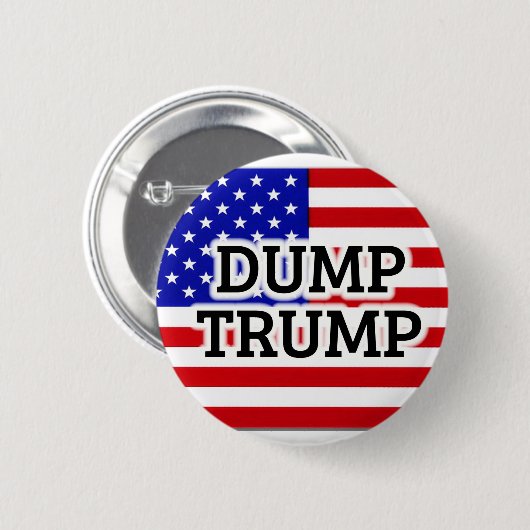 DUMP TRUMP American Flag Button (Voorkant /achterkant)