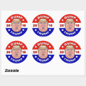 Dump Trump, Anti-Donald Trump 2016 Sticker (Vel)