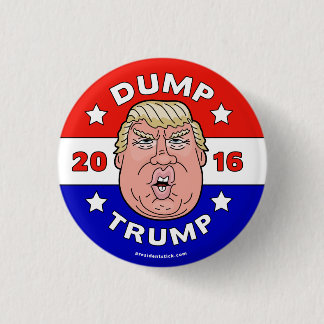 Dump Trump, Anti-Donald Trump 2016-toets/pin Ronde Button 3,2 Cm