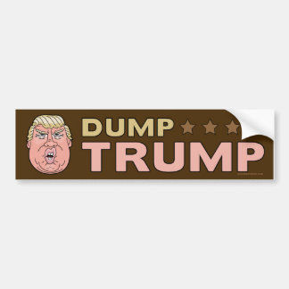Dump Trump, anti-Donald Trump bumper sticker