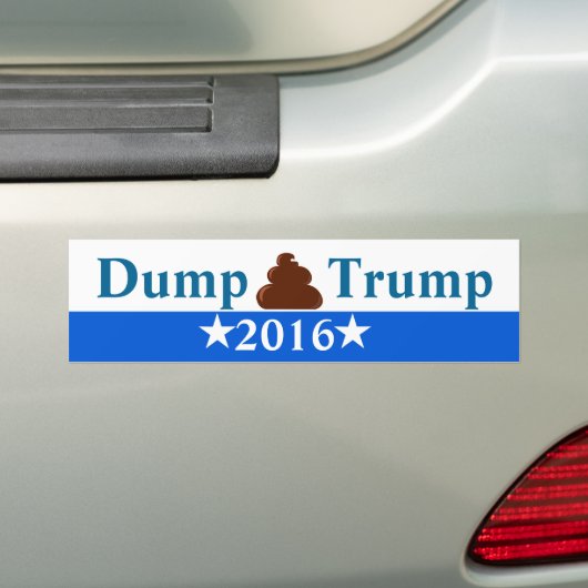 Dump Trump Anti-Trump Bumpersticker (Op auto)
