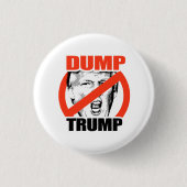 Dump Trump - Anti-Trump Ronde Button 3,2 Cm (Voorkant)