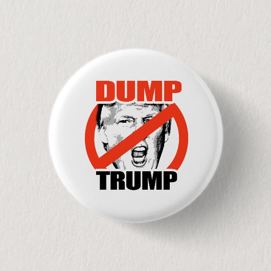 Dump Trump - Anti-Trump Ronde Button 3,2 Cm (Voorkant)