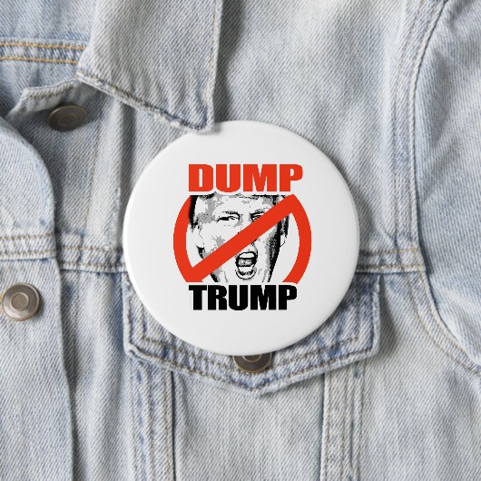 Dump Trump - Anti-Trump Ronde Button 4,0 Cm (In situ)