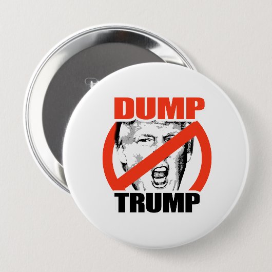 Dump Trump - Anti-Trump Ronde Button 4,0 Cm (Voorkant /achterkant)