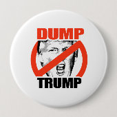Dump Trump - Anti-Trump Ronde Button 4,0 Cm (Voorkant)