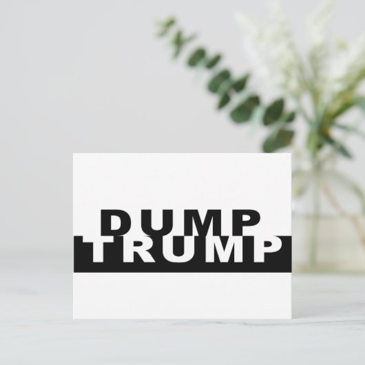 Dump Trump B&W Briefkaart (Staand voorkant)