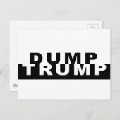 Dump Trump B&W Briefkaart (Voorkant / Achterkant)