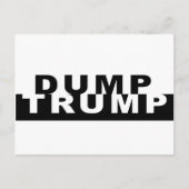 Dump Trump B&W Briefkaart (Voorkant)